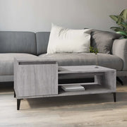 Tavolino da Salotto-Tavolino da soggiorno-Tavolo grigio sonoma 100x50x45cm Legno Multistrato 178514