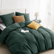 Set di Cuscini da Letto da 3 Pezzi in Verde Scuro per Migliorare il Comfort del Sonno
