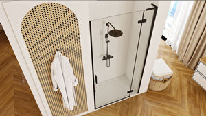 Porta Doccia Rea Hugo 90 Black