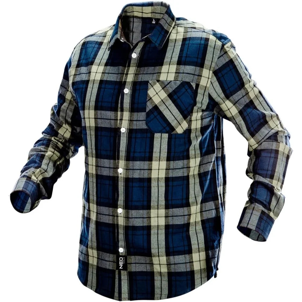 Topex 81-541-xxl camicia in flan la fantasia scozzese blu scuro-v