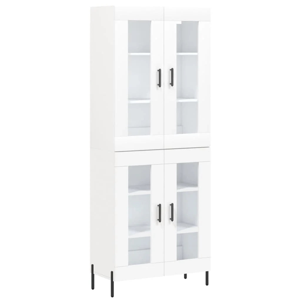 Buffet credenza cassettiera armadio mobile contenitore organizer cucina soggiorno salotto alto 69,5 x 34 x 180 cm legno ingegnerizzato bianco 02_0032637