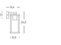 Applique in Basso da Esterno E27 in Alluminio Sovil Nero