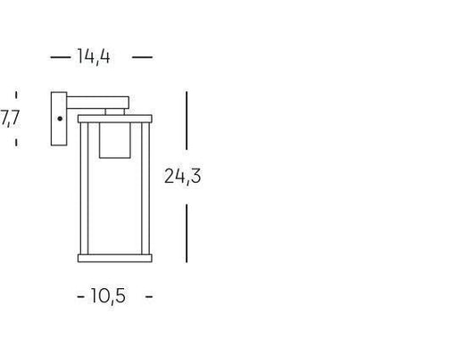 Applique in Basso da Esterno E27 in Alluminio Sovil Nero