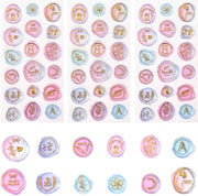 Set di 54 stempelstickers in rosso e blu per inviti di matrimonio - Accessori per scrapbook - Stickers per sigillare le buste