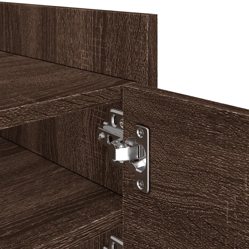 Mobile TV multimediale scaffale TV mobile TV sala da pranzo soggiorno camera da letto rovere 80 x 35 x 40 cm legno ingegnerizzato marrone 02_0027227