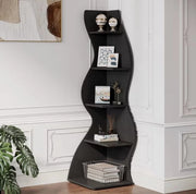 Pannello di angolo rustico 5 strati – Libreria per angolo industriale – Pannello decorativo e tavolo per piante per soggiorno e home office