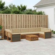 Set di divani da esterno 8 pz Naturale e Beige 3383141