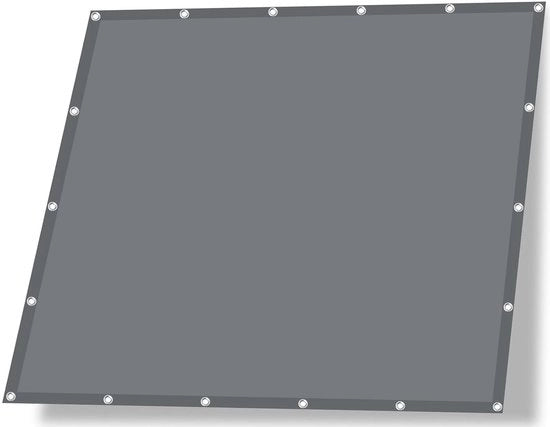 Tende solari - Protezione UV idrorepellente - 3 x 3 m - Grigio scuro - Tessuto in lana di velluto