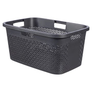 Cesta portabiancheria Curver Terrazzo nero 47l cm 38,7x29x59,3 h
