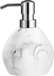 Dispensatore di sapone, 450 ml sapone liquido, dispensatore di sapone per lavastoviglie, accessori eleganti, decorazione per bagno, lavabo, cucina, forma a pera e disegno a pennarello