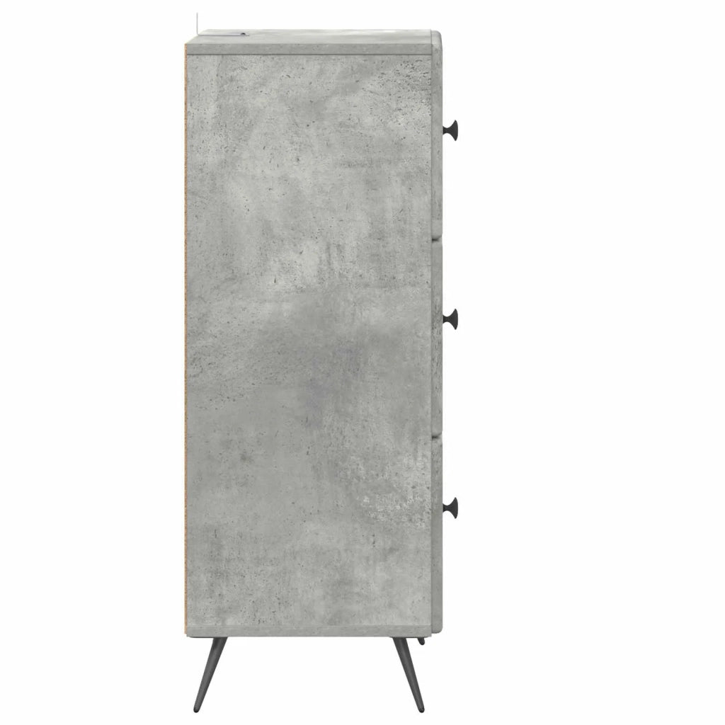 Mobile con Cassetti Grigio Cemento 33 x 34,5 x 90 cm