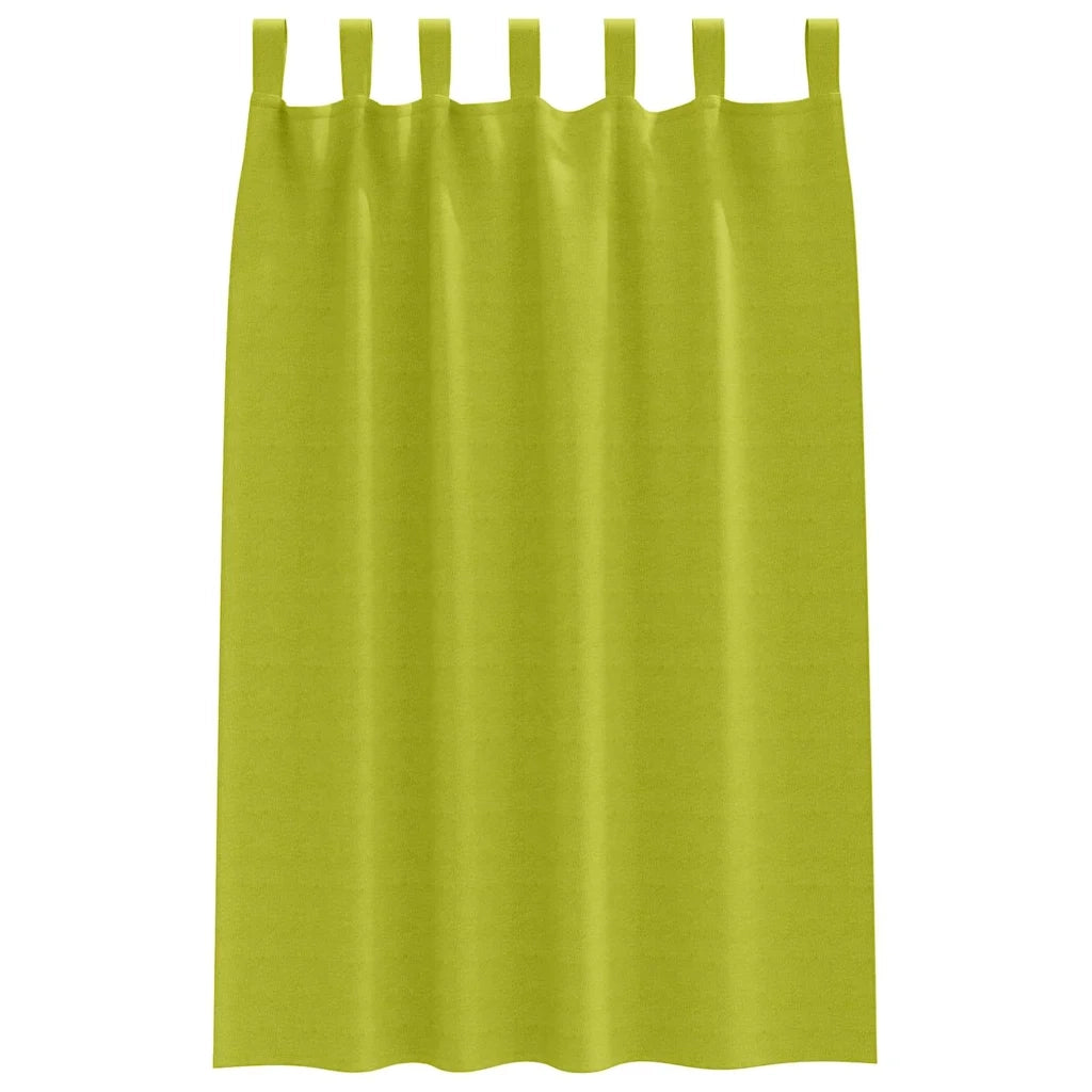vidaXL Tende con tende 2 pcs Mela verde Poliestere