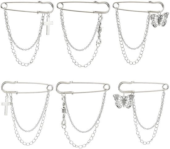 Accessori per Scarpe in Metallo a Forma di Farfalla o Croce - 6 Pezzi - Decorazione DIY con Stile Hip Hop - Materiale Duraturo