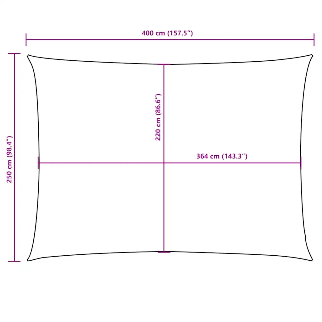 Parasole a vela | Telo Ombra | Vela da ombra Oxford Rettangolare 2,5x4 m Arancione
