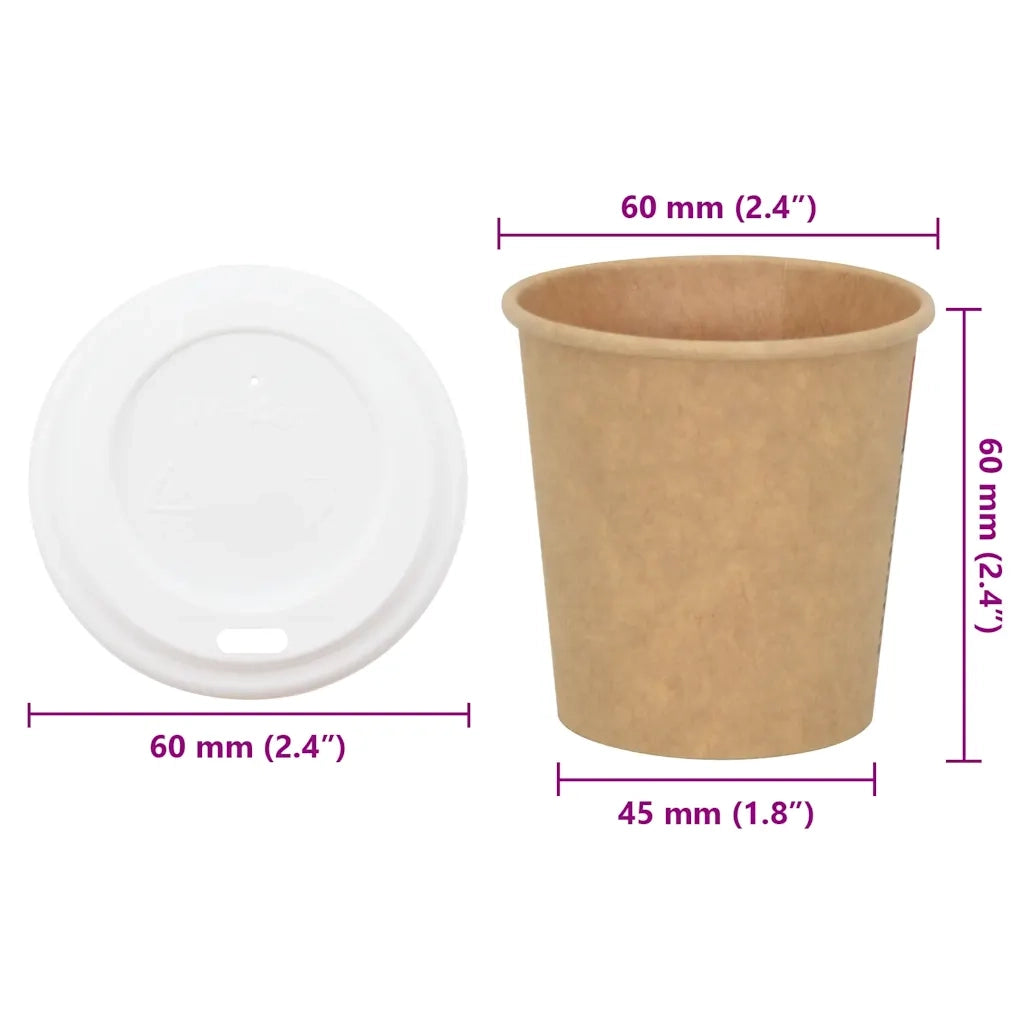 Tazze da Caff¨¨ in Carta con Coperchi 1000 pz 4oz 100 ml CFW6352635