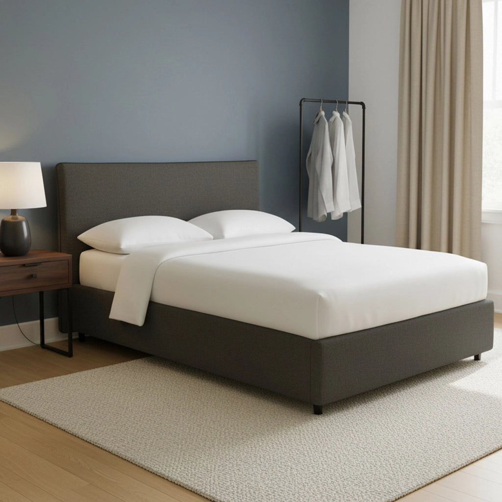 Altrincham, Letto Piazza e Mezza Sfoderabile Made in Italy, Grigio Tortora