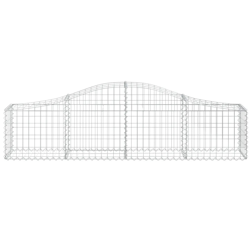 Cesti Gabbioni ad Arco 8 pz 200x30x40/60 cm Ferro Zincato 3145373