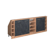 Set di mobili sottotetto Rion Calce nera/Rovere dorato Set di 5 Vicco