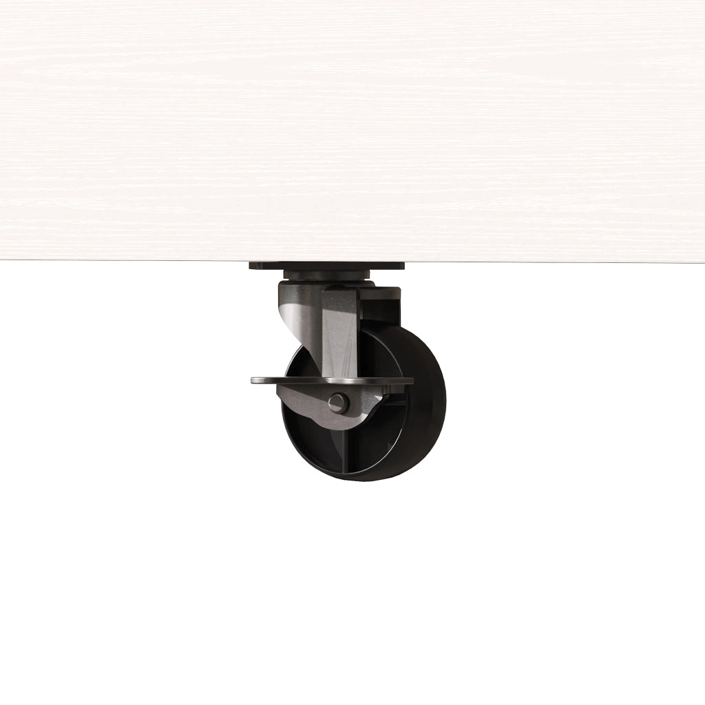 Carrello isola cucina mobile con piano estraibile e presa elettrica, bianco, 75 kg