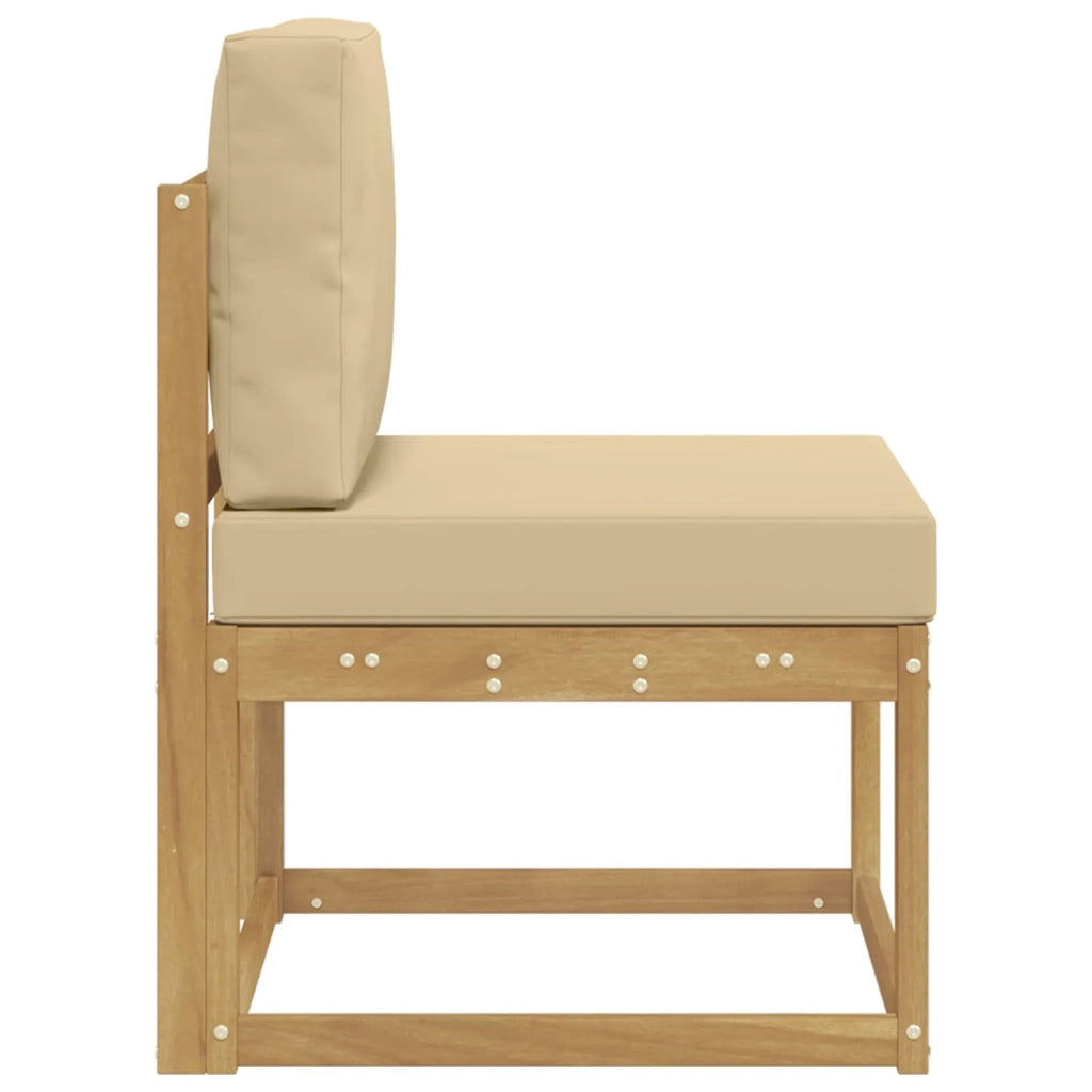 Set di divani da esterno Bianco e Beige 59 x 63 x 73 cm 901461