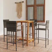 Set Bar da Giardino 5 pz Grigio cod mxl 40330