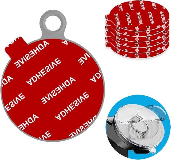 Kit di sostituzione per adesivi termoresistenti per dashboard auto, 6 pezzi, 70mm, cerchi adesivi doppie per zuignap, autoholder per telefono, discendente e parabrezza, compatibile con dash cam.