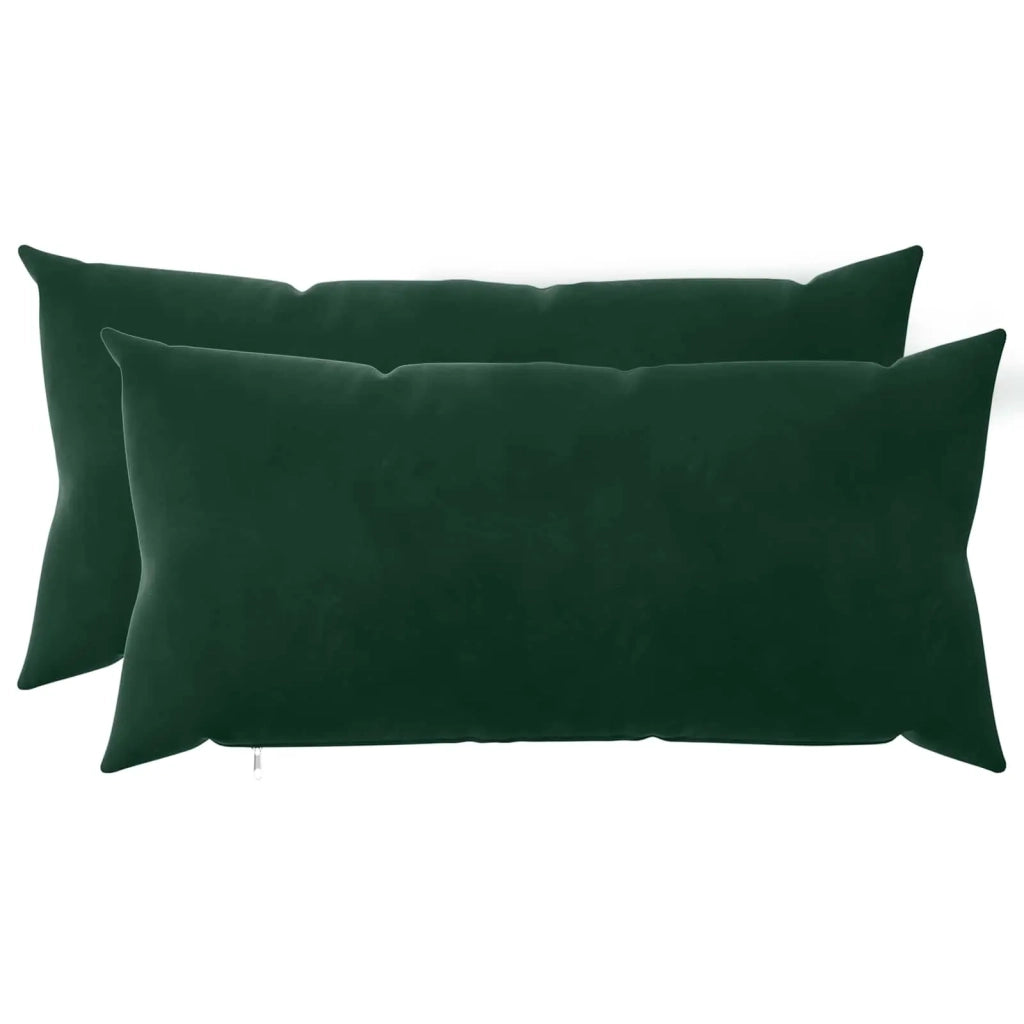 Cuscino con cuscino HEERLEN 2 pz Verde Scuro Velluto 925293