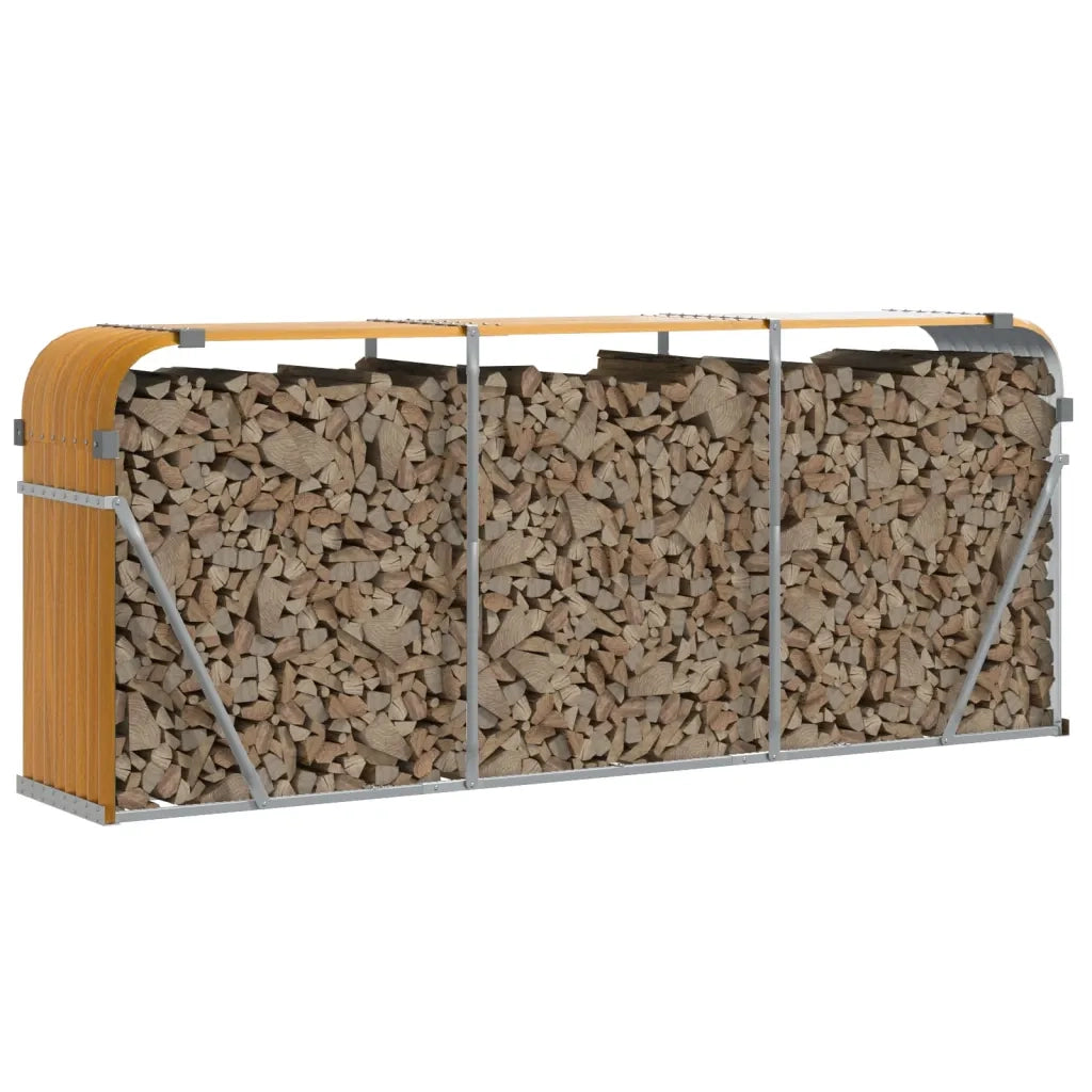 Portaceppi Effetto Legno 234x45x100 cm in Acciaio Zincato 364585