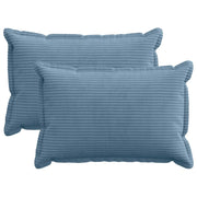 Federa 2 pz HOUTEN Blu 40 x 60 cm corduroy 917518