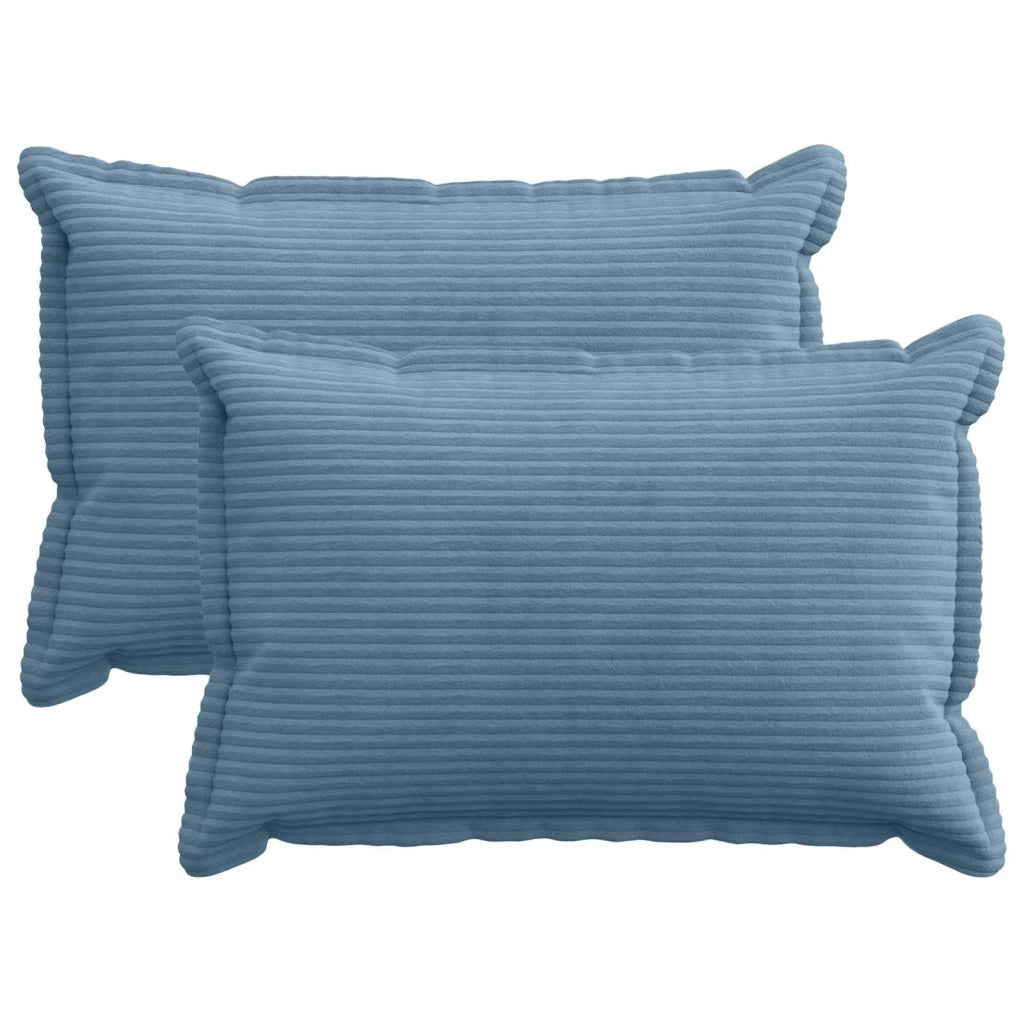 Federa 2 pz HOUTEN Blu 40 x 60 cm corduroy 917518