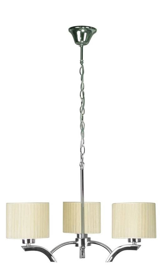 Lampadario Candellux Draga 33-04208 3xE27 cromo ecru