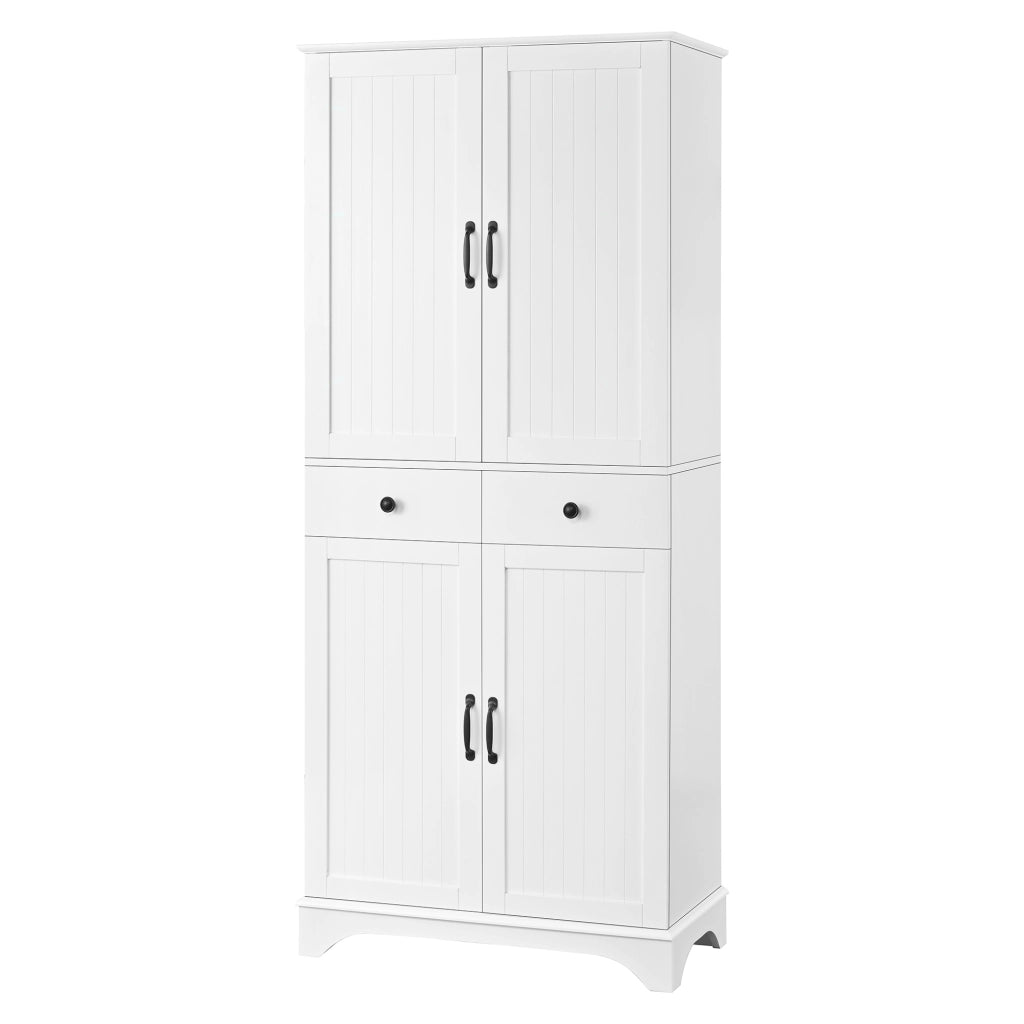 Armadio Alto con Ripiani Regolabili e Cassetti ¨C MINIMAL ¨C Bianco