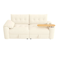 Divano letto 3 posti modulare - Xylo - Beige con ripostiglio e tavolino