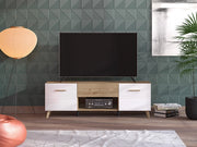 Morengo, Mobile Porta tv un Cassetto, 147.5x41.5x49h cm Bianco