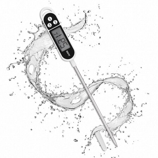 Termometro digitale per alimenti con lunga sonde - Termometro per cottura e barbecue - Adatto per latte e acqua (-50 °C - 300 °C)