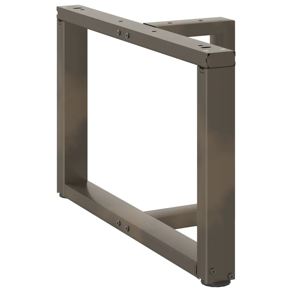 Gambe per Tavolino da Caffè a Forma di T 2 pz Nere 70x25x(42-43) cm Acciaio 4013039