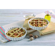 Trade Shop - Set 3 Pezzi Teglia Forma Ciotola Ciotole Tondo Per Dolci Crostate Diametro 12cm -