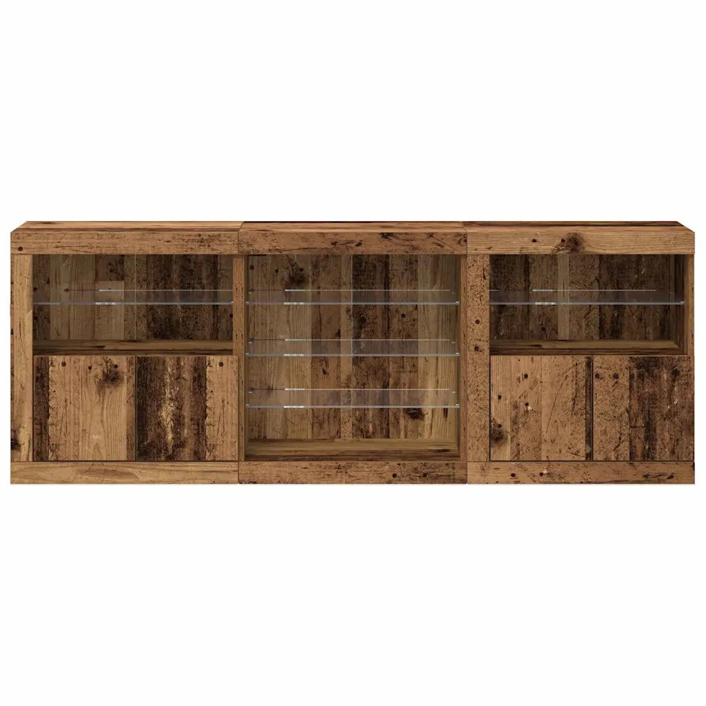 Madia LED Legno vecchio 181,5 x 37 x 67 cm Legno multistrato 3333116