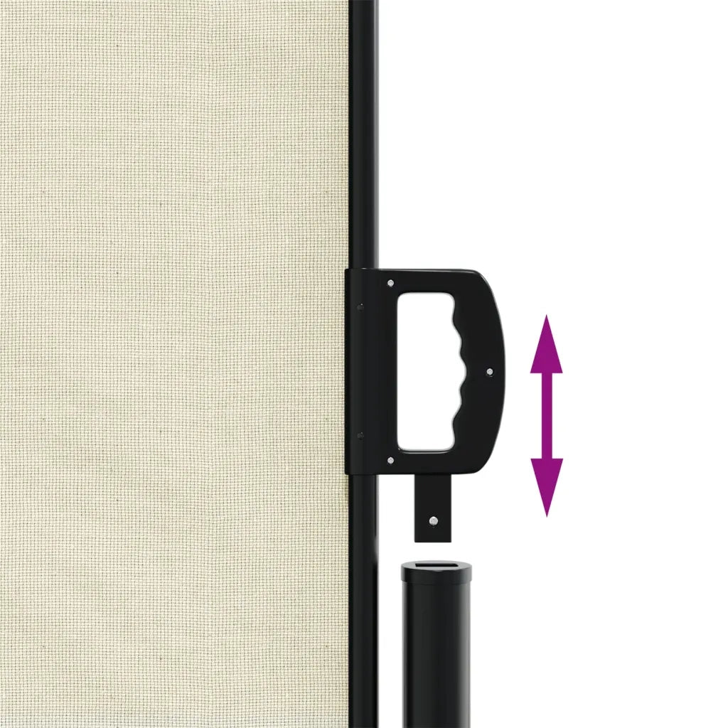 Tenda da Sole Laterale Retrattile-Tenda parasole per balcone per giardino Crema 140x1000 cm