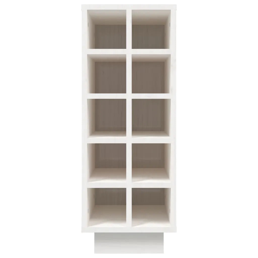 Portabottiglie Bianco 23x34x61 cm in Legno Massello di Pino 820972