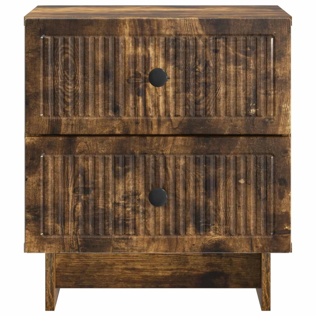 Armadio da Notte con cassetto Rovere Fumo 43 x 34,5 x 47,5 cm