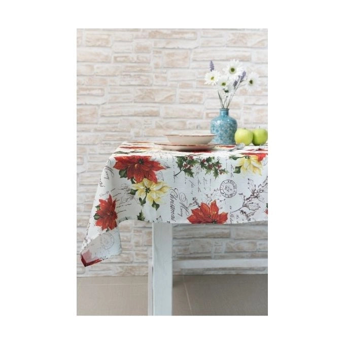 Galileo Casa, Runner Natalizio, 45x180 cm, Bianco con Stella di Natale