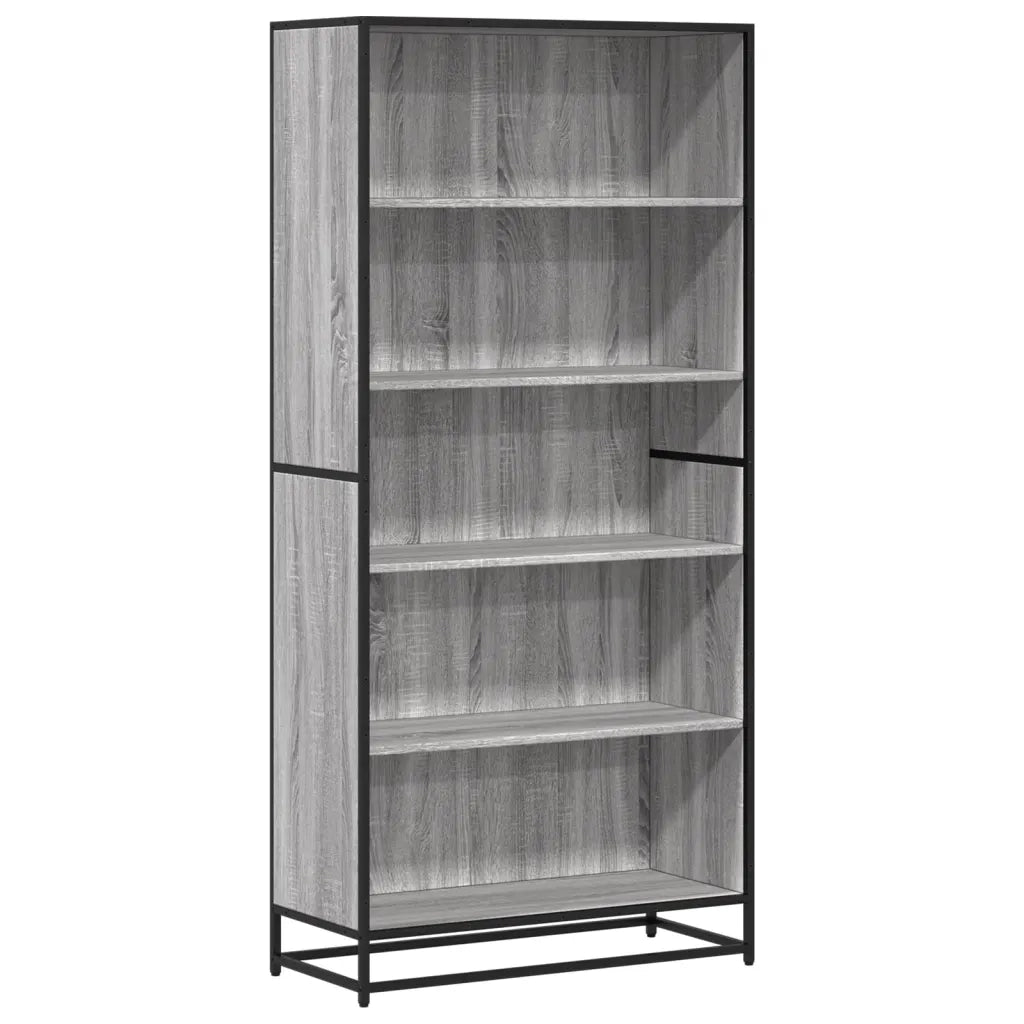 Libreria Grigio Sonoma 80,5x35x170,5 cm in Truciolato