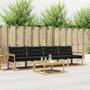 Set di divani da esterno 5 pcs Bianco e Nero 79 x 79 x 37 cm 3388390