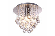 Plafoniera tonda glamour London Crystal cromo E27 25cm