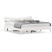 Letto matrimoniale | Letto per adulti | Giroletto senza Materasso Bianco 180x200 cm Legno Massello Pino