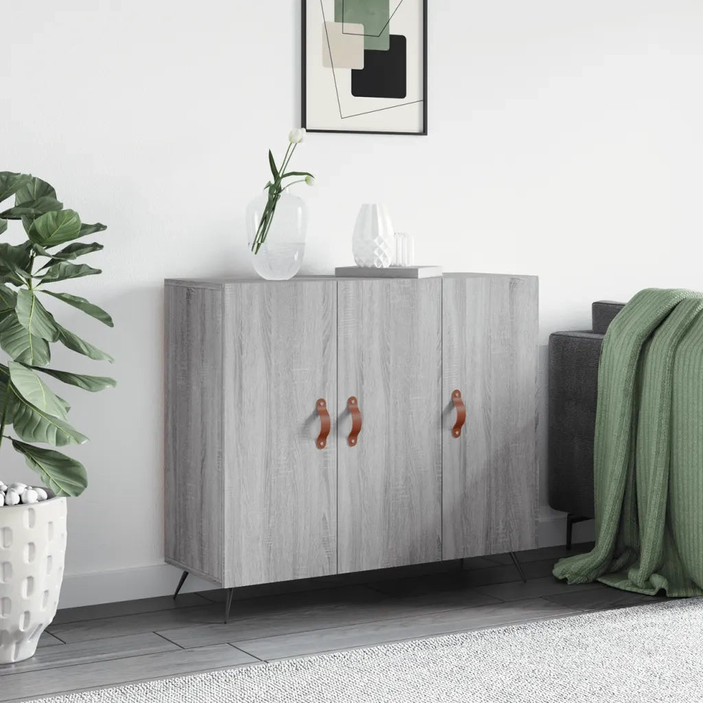 Credenza-Buffet-Armadio da cucina Grigio Sonoma 90x34x80 cm in Legno Multistrato 997075