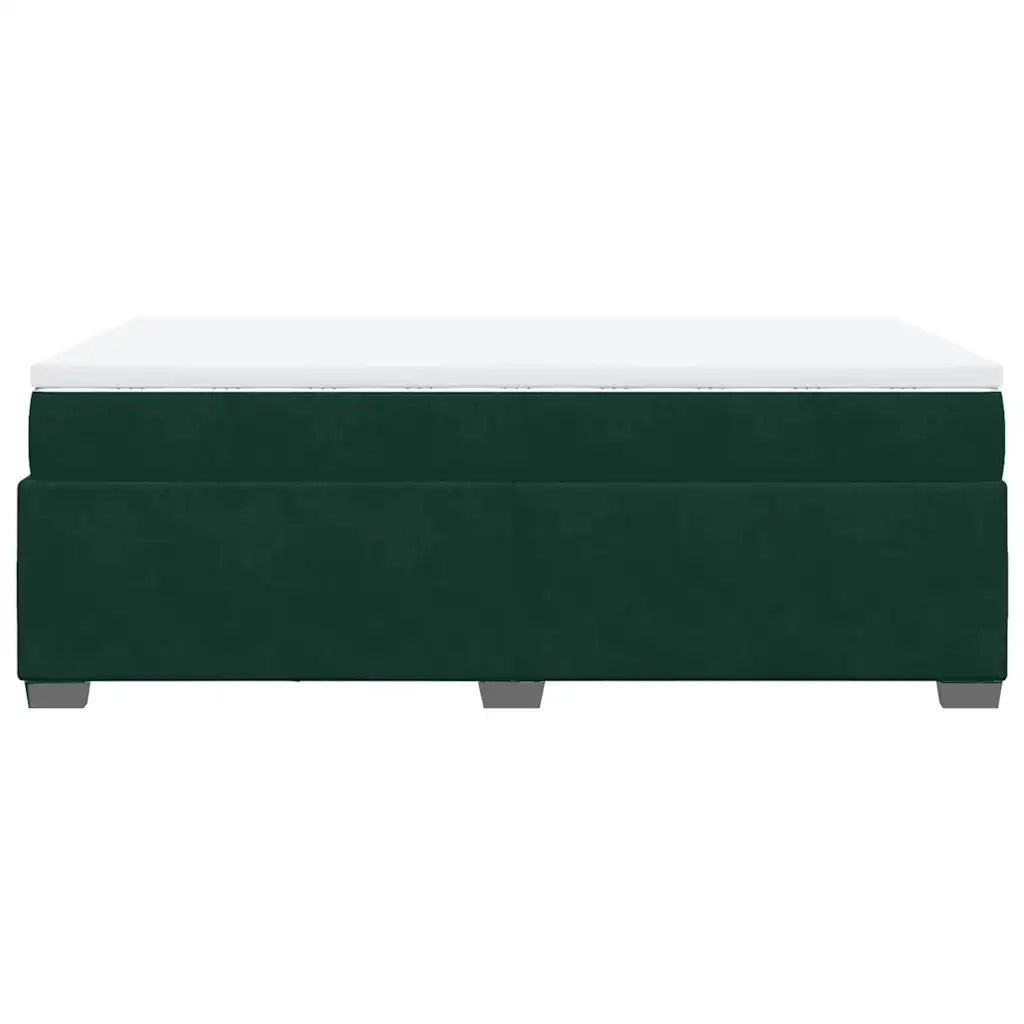 Giroletto a Molle con Materasso Verde Scuro 120x200 cm Velluto 3285278