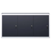 Armadio a Parete Stile Industriale in Metallo Grigio Nero CFW9733341