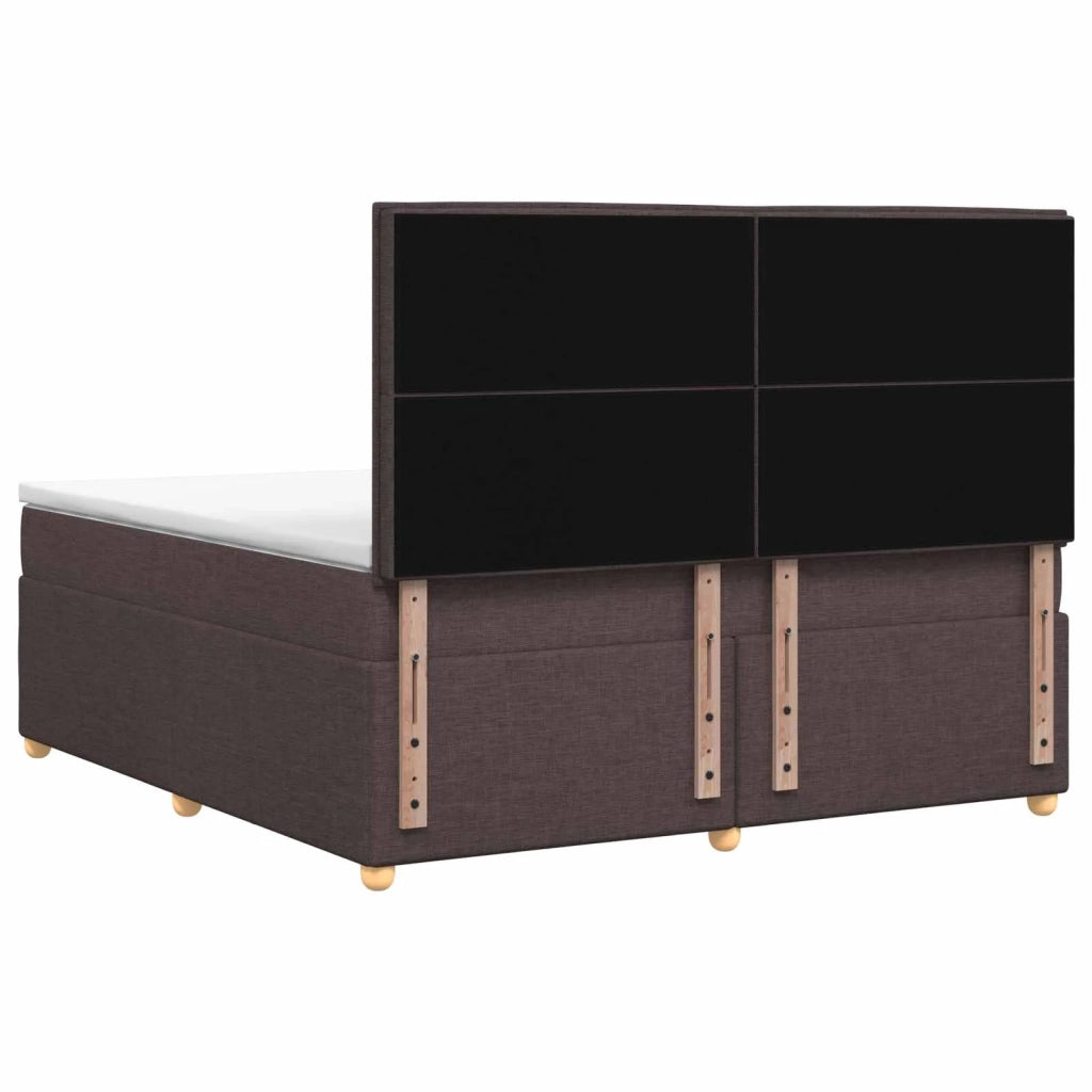 Letto box spring con materasso Marrone Scuro 140 x 190 cm 3455353